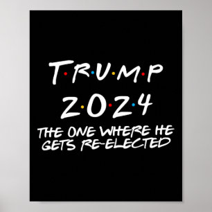 Poster Trump 2024, Aquele Onde Ele É Reeleito