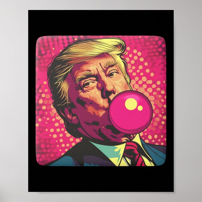 Poster Trump 2024 Bubble Gum Pop (Frente)