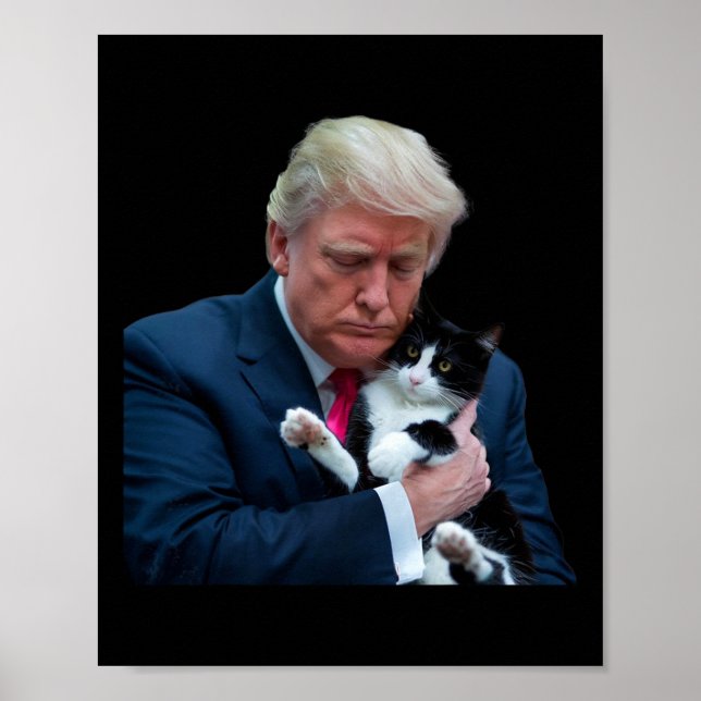 Poster Trump 2024 Cat Mega Funny Trump Cat (Frente)