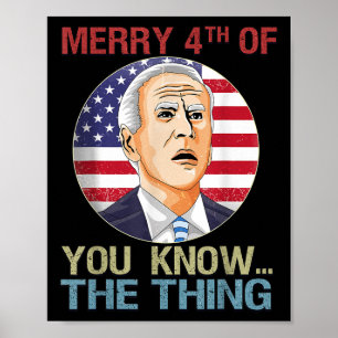 Poster Trump 2024 Happy 4 De Julho Anti Biden Fath
