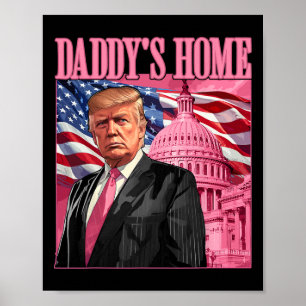 Poster Trump 2024 Leve a América Ck Home Trump Pink