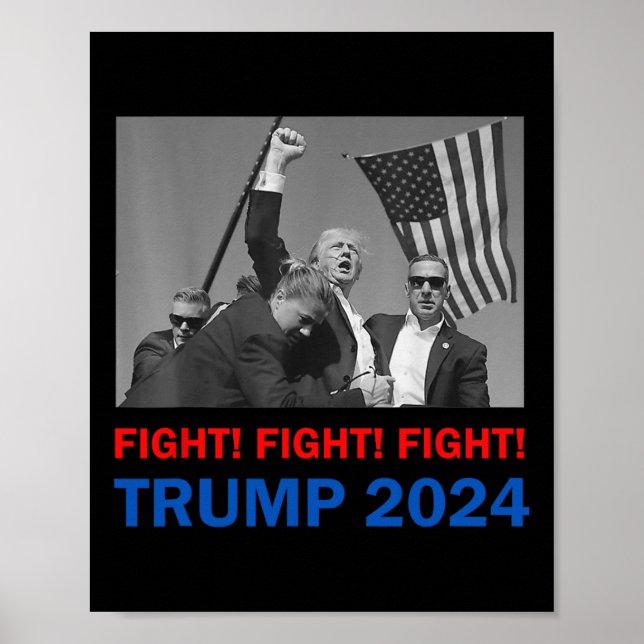 Poster Trump 2024 Luta Contra O Pum De Donald Trump (Frente)