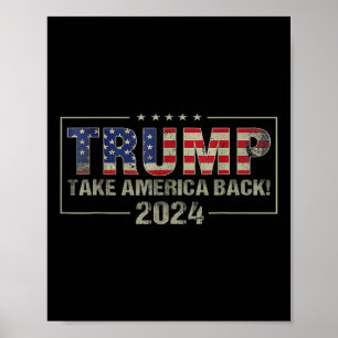Poster Trump 2024 Men da América de volta