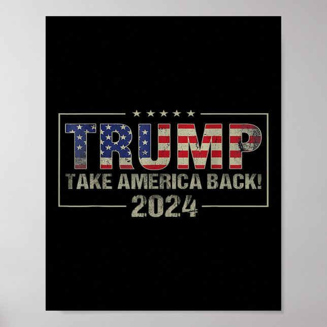 Poster Trump 2024 Men da América de volta (Frente)