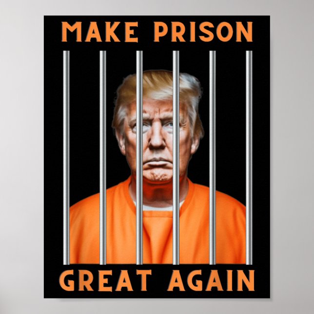 Poster Trump 2024 Na Prisão (Frente)