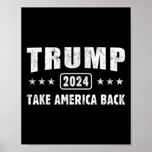 Poster Trump 2024 Retira A América 4 De Julho Mulheres
