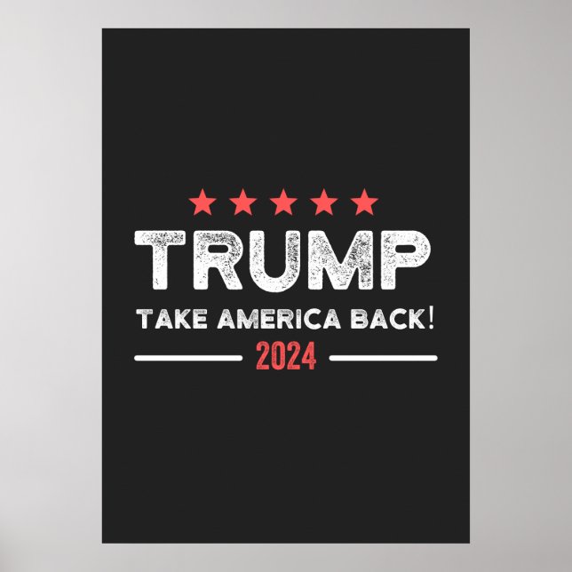 Poster Trump 2024 Retire a América (Frente)