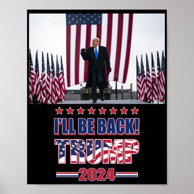Poster Trump 2024 Retire a América (Frente)