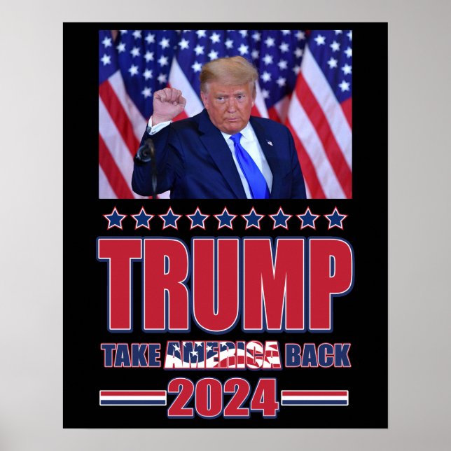 Poster Trump 2024 Retire a América (Frente)