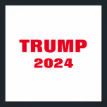 Poster Trump 2024 Tendência Branca Vermelha Colorida Lega<br><div class="desc">Projetado com texto em fundo branco vermelho colorido!</div>