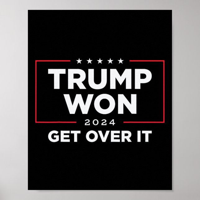 Poster Trump 2024 Won Supere-A Uni - Preto (Frente)