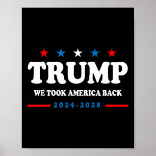 Poster Trump 2025 Nós Levamos a América de Volta Eleição