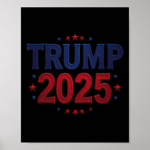 Poster Trump 2025 Presidente 45 E 47 Retro Vintage 1