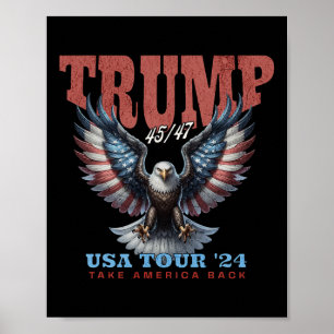 Poster Trump 2025 Take America Byck Vintage Retro Concert