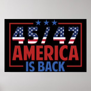 Poster Trump 45-47 América está de volta
