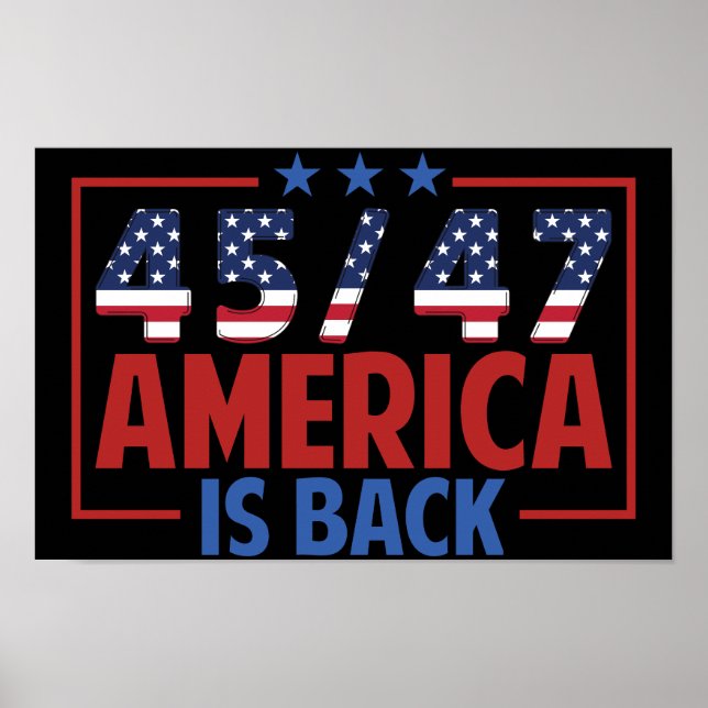 Poster Trump 45-47 América está de volta (Frente)
