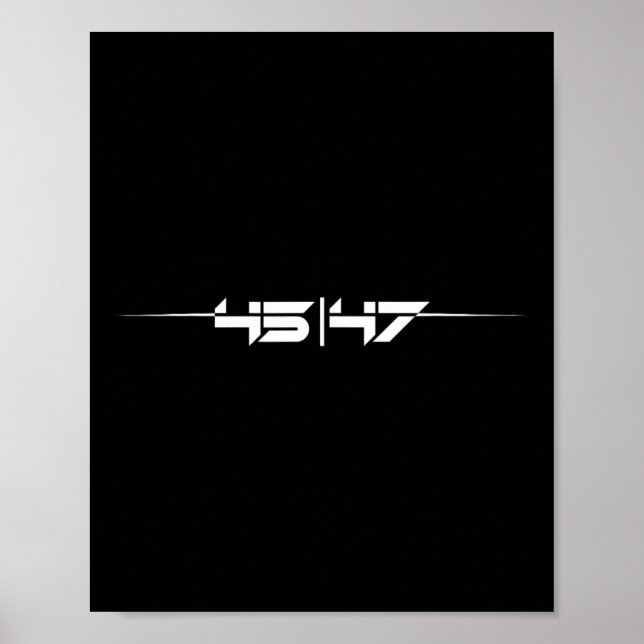 Poster Trump 45 47 Trump Retro-Futurística (Frente)
