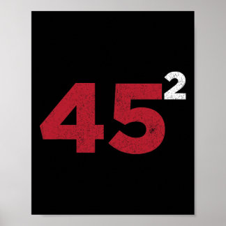 Poster Trump 45 Quadrado Dois Termos 2020 Presente para R