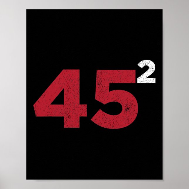 Poster Trump 45 Quadrado Dois Termos 2020 Presente para R (Frente)