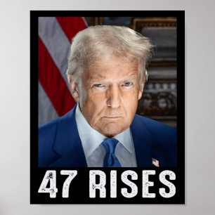 Poster Trump 47 sobe foto da posse de Donald Trump