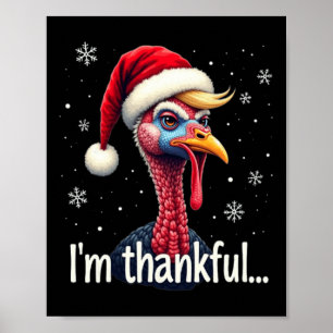 Poster Trump Ação de Graças Christmasi é um agradecimento