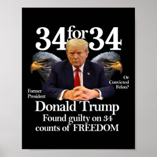 Poster Trump Achou Culpado Em Contagens De Liberdade Do &