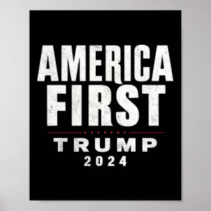 Poster Trump America Primeiro O Presidente Consegue Contr