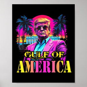 Poster Trump Americano Golfo México Presidente Trump Somb
