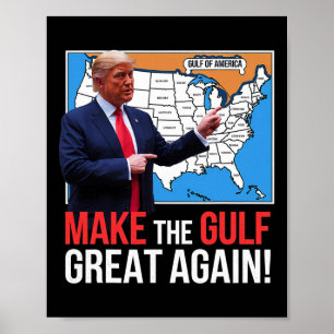 Poster Trump America's Golfo México Presidente Trump Golf