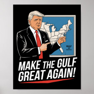 Poster Trump America's Golfo México Presidente Trump Golf