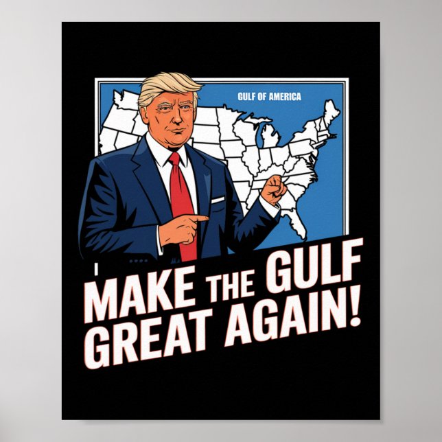 Poster Trump America's Golfo México Presidente Trump Golf (Frente)