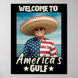 Poster Trump America's Golfo México Presidente Trump Somb