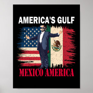 Poster Trump America's Golfo México Presidente Trump Somb