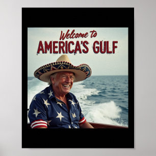 Poster Trump America's Golfo México Presidente Trump Somb