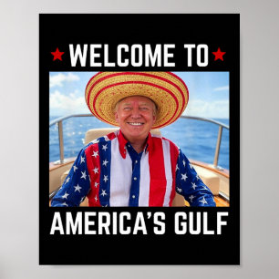 Poster Trump America's Golfo México Presidente Trump Somb