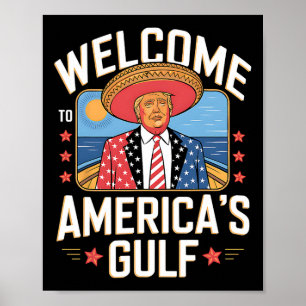 Poster Trump America's Golfo México Presidente Trump Somb