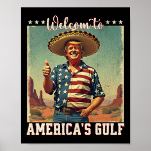 Poster Trump America's Golfo México Presidente Trump Somb