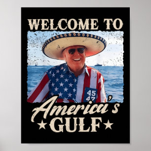 Poster Trump America's Golfo México Presidente Trump Somb