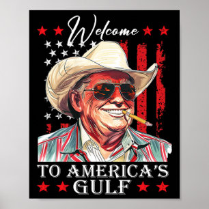 Poster Trump America's Golfo México Presidente Trump Somb