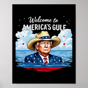 Poster Trump America's Golfo México Presidente Trump with
