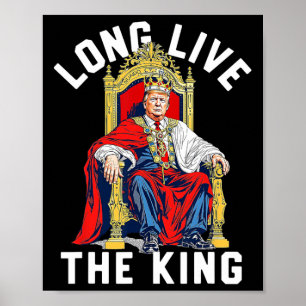 Poster Trump Antigo Viva o Rei Patriota Americano