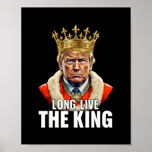 Poster Trump Antigo Viva o Rei Patriota Americano