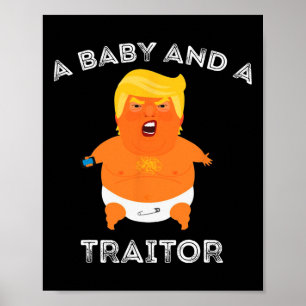 Poster Trump Baby E Um Traidor Memória Engraçado