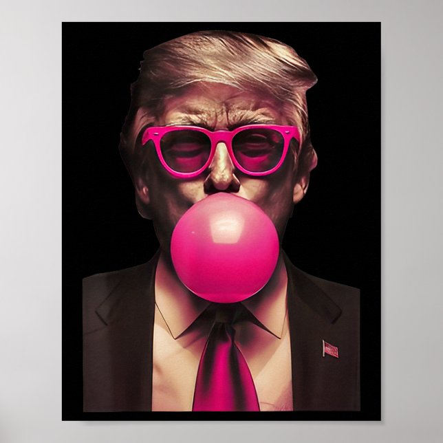 Poster Trump Bubble Gum Funny (Frente)