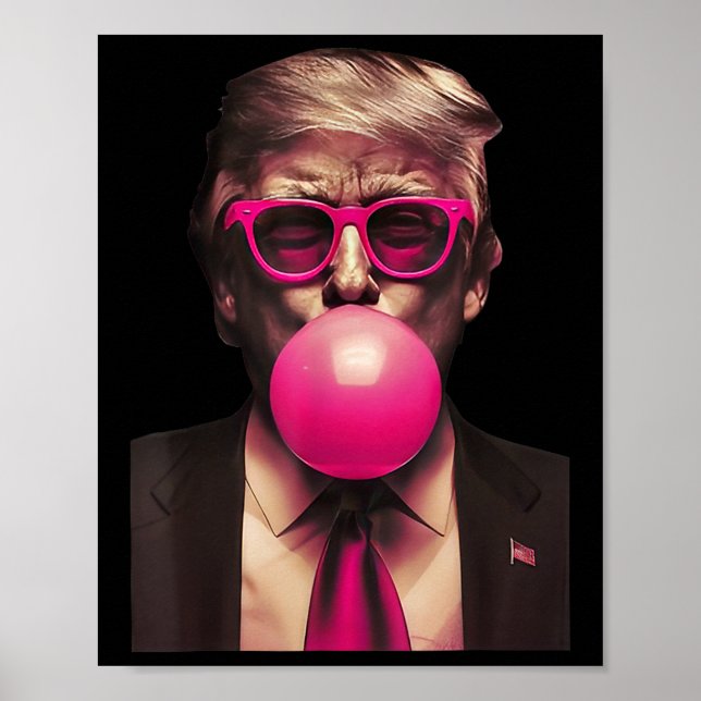 Poster Trump Bubble Gum Funny (Frente)