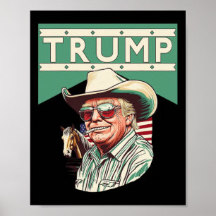 Poster Trump Caubói Trump É Meu Presidente
