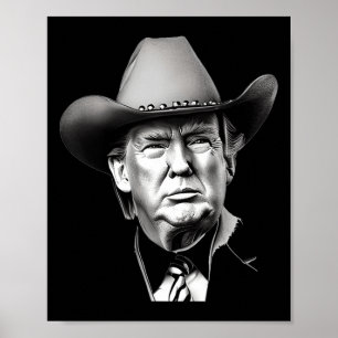 Poster Trump Cowboy Presidente Western Você Já Sentiu Min