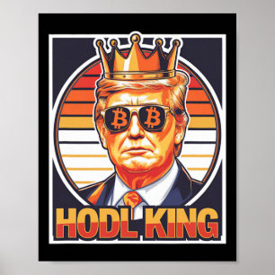 Poster Trump Crypto Shades Futuro De Mo Do Rei Bastão