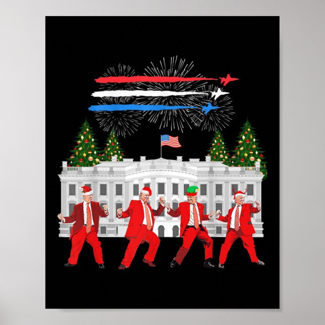 Poster Trump Daddys Home White House Dance Torna Xmas Gra (Frente)