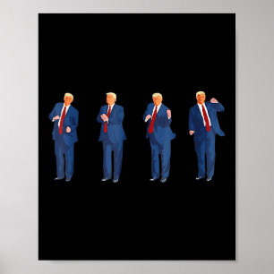 Poster Trump Dancing America 47 E 4 De Julho Pais D